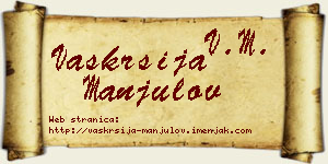 Vaskrsija Manjulov vizit kartica